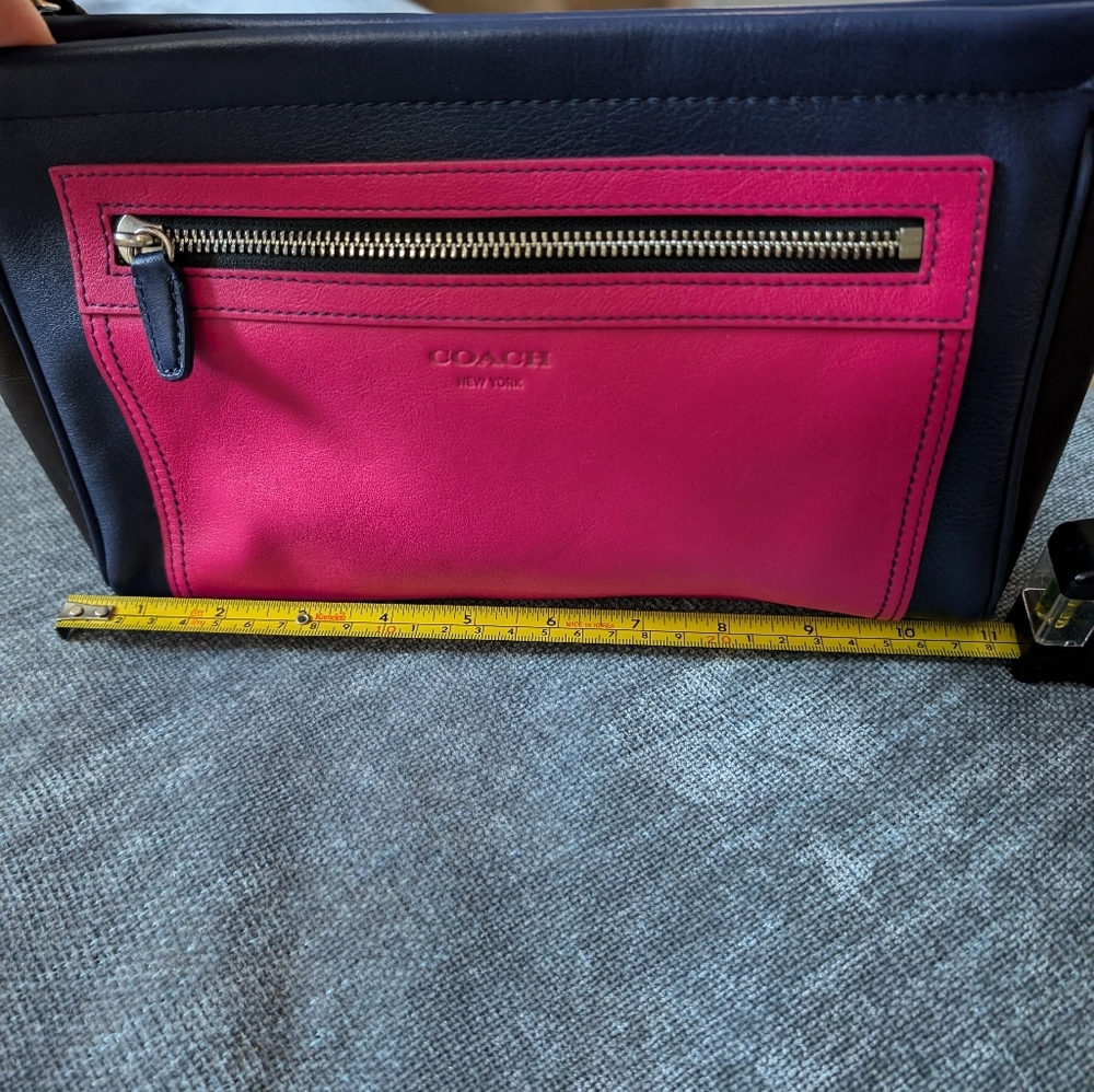 Coach Legacy Pink and Blue Clutch. - Picture 8 of 10